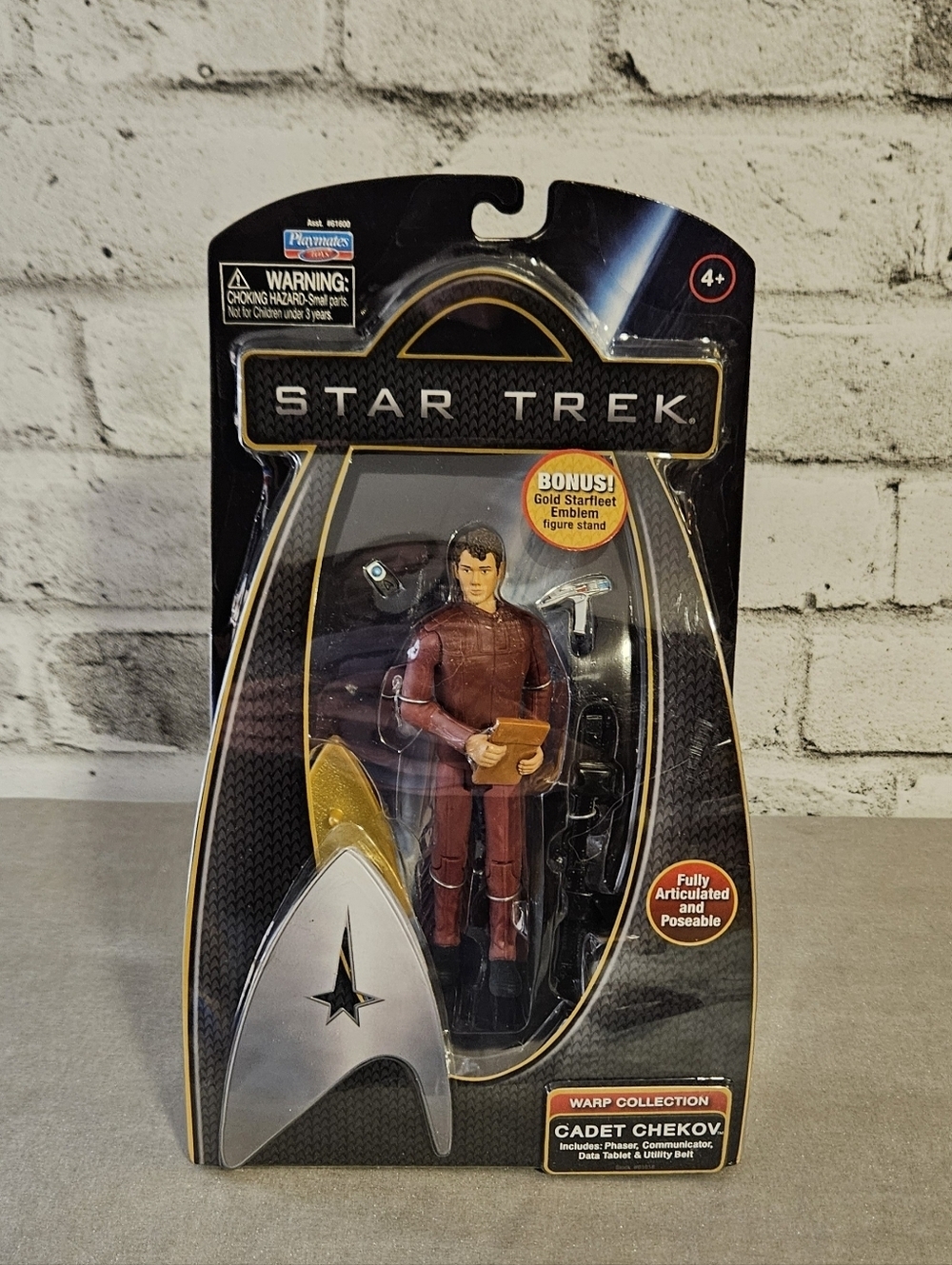 Star Trek 2009 Cadet Chekov Figure Warp Collection NIB Playmates